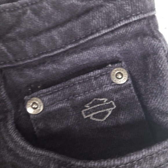 Harley Davidson Jeans Womens 4P Black Denim Bootcut 27x27 Cotton Blend - Picture 5 of 15
